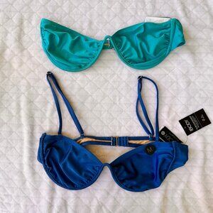 Two Cotton On "Body" bikini tops- medium & large